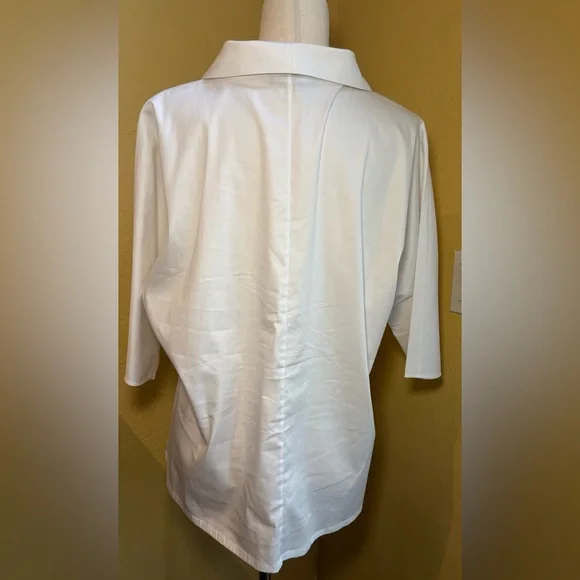 Ming Wang Classic White Women's Tunic. Large - Picture 3 of 6